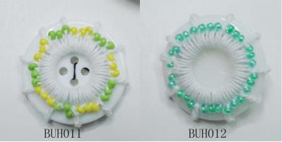 Crochet Button With Plastic Beads