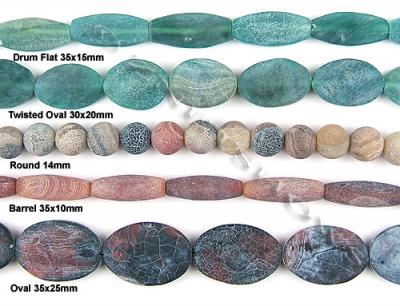 Fire-Crackled Agate Beads (Fire-Crackled Agate Beads)