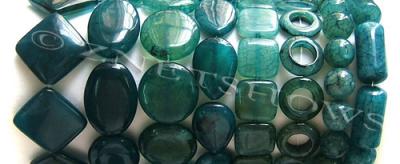 Blue Green Soocho Jade Beads (Blue Green Soocho Jade Beads)