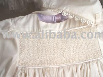 Unisex Hand smocked Christening Gown