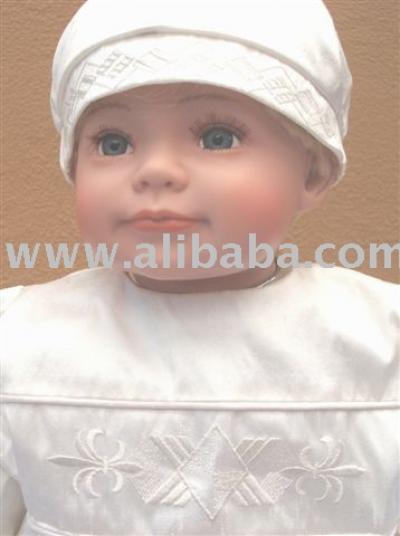 Christening Romper Silk Embroidered (Christening Romper Silk Embroidered)