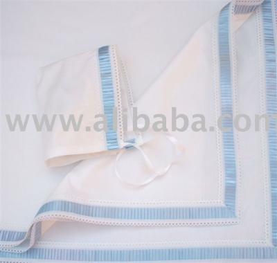 Orthodox Christening White Cotton Sheet And Bonnet Set (Orthodox Christening White Cotton Sheet And Bonnet Set)