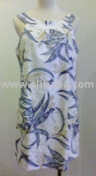Floral Boat-Neck Dress Skirts