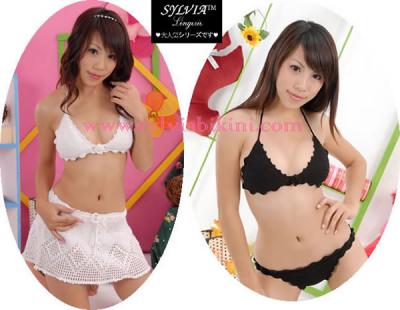 Sexy! 2008 Designer Push-Up Crochet Bikini Set And Skirt