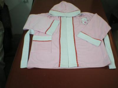 Knitted Velour Children Bathrobe (Peignoir velours pour enfants tricotés)