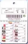 Hang tag With Bar codes Garment Labels