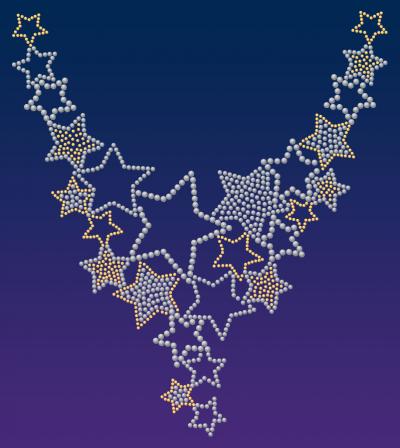 Neckline rhinestones 02 (Décolleté strass 02)