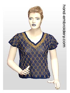 Hand Embroidered top (Top brodé main)