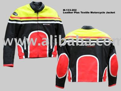 Motorbike Leather Plus Textile Jacket (Plus de deux-roues en cuir Textile Jacket)