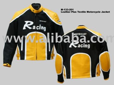 Leather Plus Textile Racing Jacket (Плюс кожа текстиль R ing J ket)