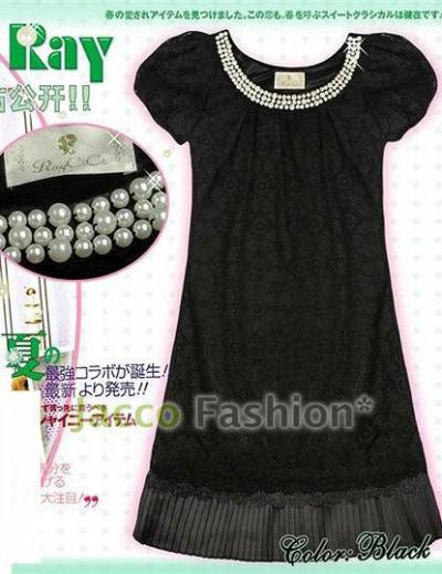 [super Deal] Raggl Ladies Dresses Gentle Ladies Pearls A-Line One Piece Dress ([Super сделки] Raggl дамы Нежные платья дам Pearls-Line One Piece платье)