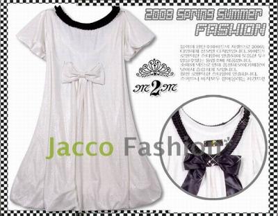[super Deal] M2m Brilliant Bow Tie S/ S Bubble Dress Jacco Fashion ([Super сделки] M2m Brilliant Bow Tie S / S Bubble платье J co моды)