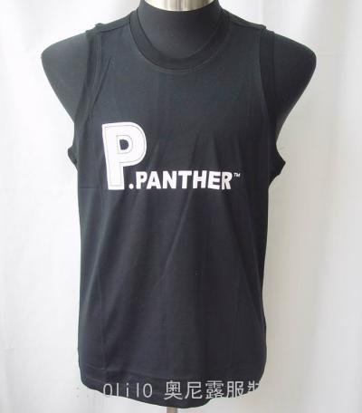 [super Deal] Fashionable P. Panther Logo Black Tank Tops ([Super-Deal] Modische P. Black Panther Logo Tank-Tops)