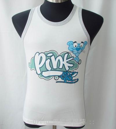 [super Deal] Pink Panther Pink Leopard Dream Cartoons White-Blue Men`s Vest ([Super сделки] Розовая пантера Pink Leopard Dream Мультфильмы White-Blue MEN `S Vest)