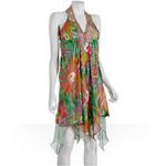 Ginger %26 Java Green Silk Floral Dresses (Ginger %26 Java Green Silk Floral Dresses)