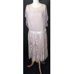 Lilac Silk% 26 White Lace Drop Waist Dress (Lilac Silk% 26 White Lace Drop Waist Dress)