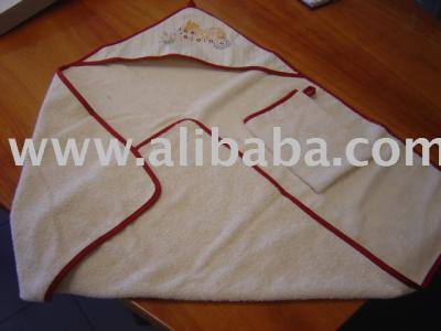 Organic Bath Cape And Glove Set For Babies
