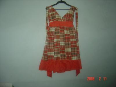 Cotton Patchwork Check With Solid Combination Ladies Romper (Coton Patchwork Vérifiez auprès de solides Combination Mesdames Romper)
