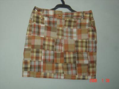 Cotton Patchwork Check Ladies Short Skirts (Baumwolle Patchwork Check Ladies Kurze Röcke)