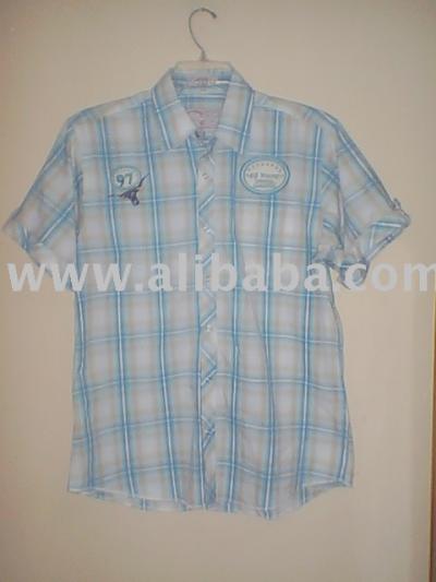 Men`s Short Sleave Cotton Shirt (Men `s Short Sleave Cotton Shirt)