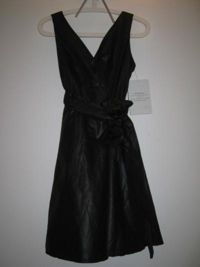 Women Black Ribbon Dress (Женщины черная лента платье)