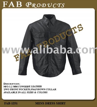 Leather Shirt M / O Cowhide Drumdyed Analin Leather (Leather Shirt M / O Cowhide Drumdyed Analin Leather)
