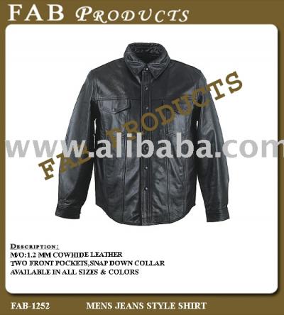 Leather Shirt M / O Cowhide Finished Leather (Leather Shirt M / O Cowhide Finished Leather)