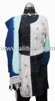 Black %26 White Party Wear Dress With Stones And Gems Karachi Pakistan USA Uk UA