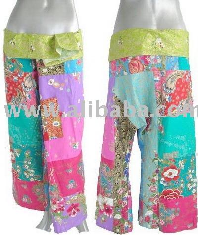 Fisherman Pants Pacthwork Beach Wear Yoga (Fisherman Pants Pacthwork Beach Wear Yoga)