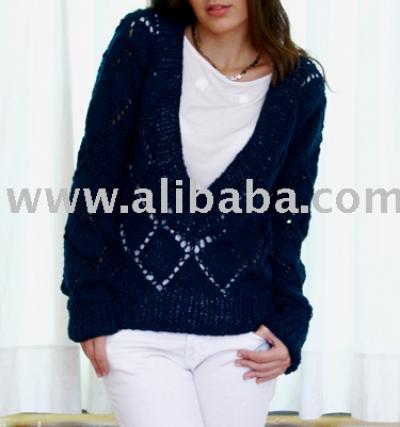 Premium Hand Knit Sweater,Knitted Clothing (Premium Hand Knit Pullover, Strick-Mode)