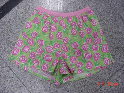 Lady`s Woven Boxer Shorts