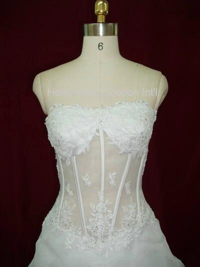 White Corset Style Wedding Gown (Белый корсет Стиль Свадебное платье)