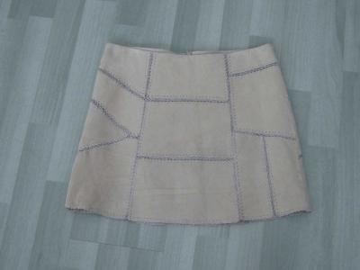 Ladie`s Patch Up Leather Skirt