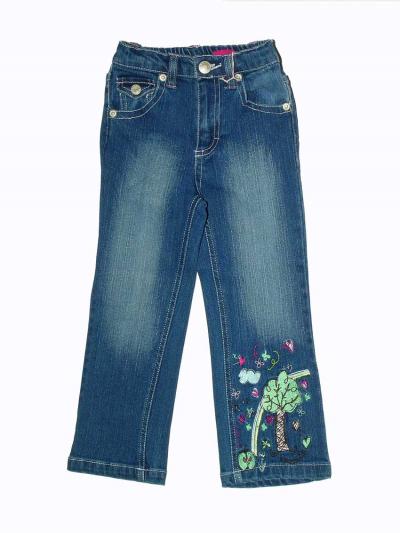 Girls` Embroidered Jeans
