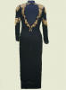 Ladies Dress In Silk With Golden Embroidery