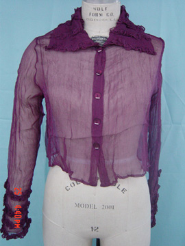 100% Natural Silk Ladies` Blouse (100% Natural Silk Ladies `Chemisier)