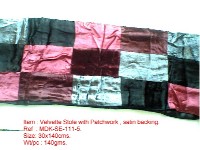 Tubular Patchwork Velvet Stole