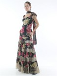 Beaded Silk Evening Dress