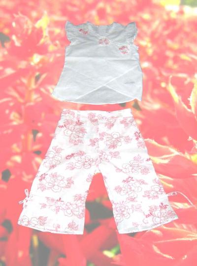 Set Flower Blouse + Pants (Set Bluse + Hose)