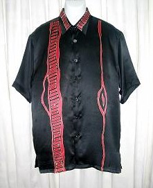 Handrawn Silk For Men`s Shirt (Handrawn Silk For Men `s Shirt)