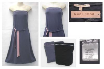Contrast Waist Boobtube Dress