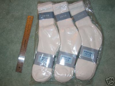 White Cotton Crew Socks Size 10 - 13 (White Cotton Crew Socken Größe 10 bis 13)
