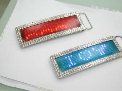Rhinestone Buckle With Scrolling Programmable Marquee