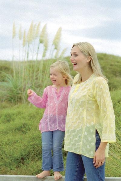 Hand Embroidered Sequin Tops For Ladies And Children