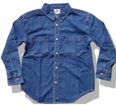 Kids Branded Long Sleeve Denim Shirt (Enfants de marque Chemise en denim à manches longues)