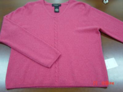 Ladies` 100% Cashmere Knitted Pullover