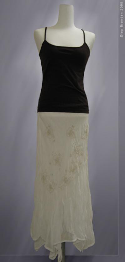 Silk Skirt Hand Embroidered (Шелковые Руки вышитая юбка)