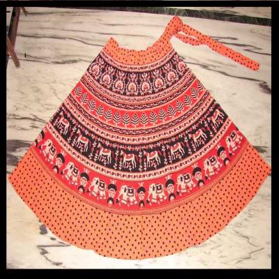 Handprint Cotton Skirt