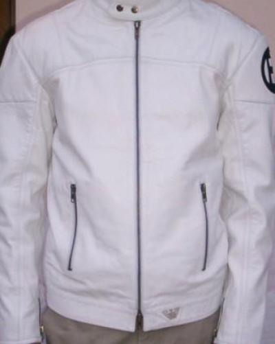 White EA Style Leather Jacket (EA White Style Leather Jacket)