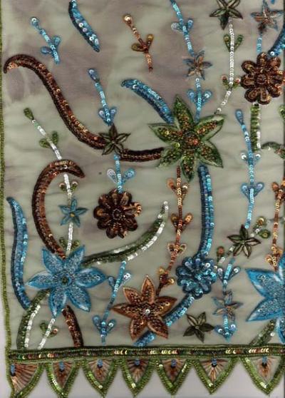 Embroidery Fabrics Beads %26 Sequin (Broderies Tissus 26% Perles Sequin)